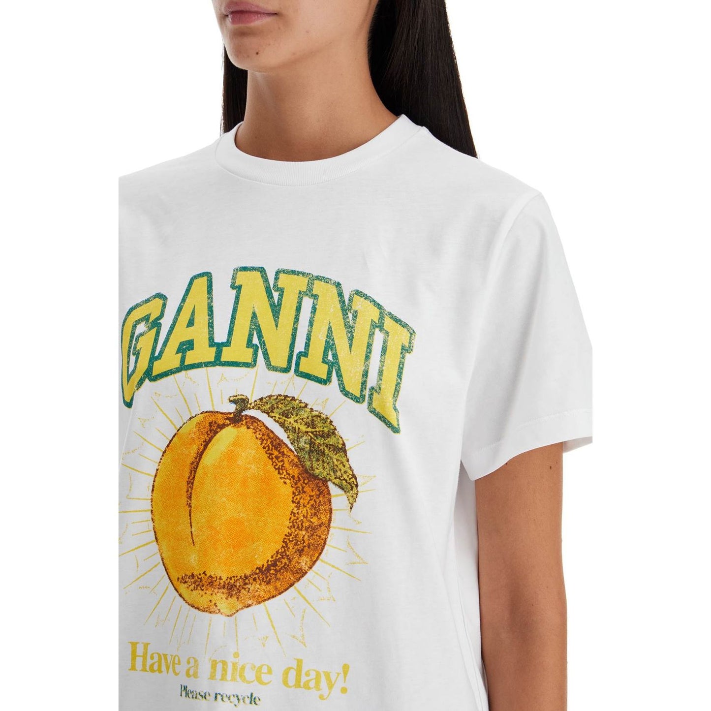 Ganni relaxed fit printed t-shirt Topwear Ganni