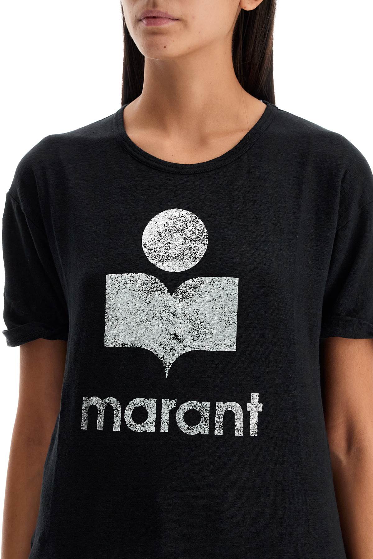 Isabel Marant Etoile koldi t-shirt with flocked logo Topwear Isabel Marant Etoile