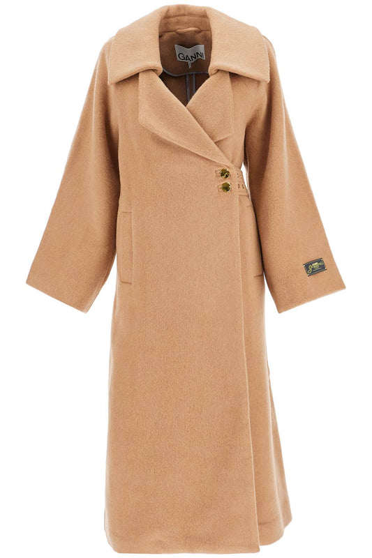 Ganni Ganni long recycled wool coat