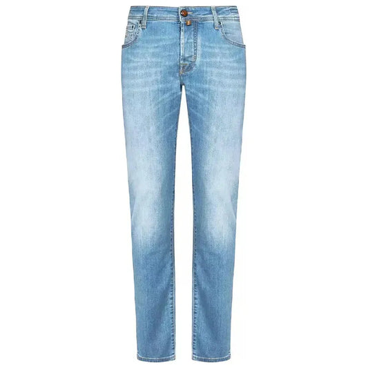 Light Blue Cotton Jeans & Pant Jacob Cohen